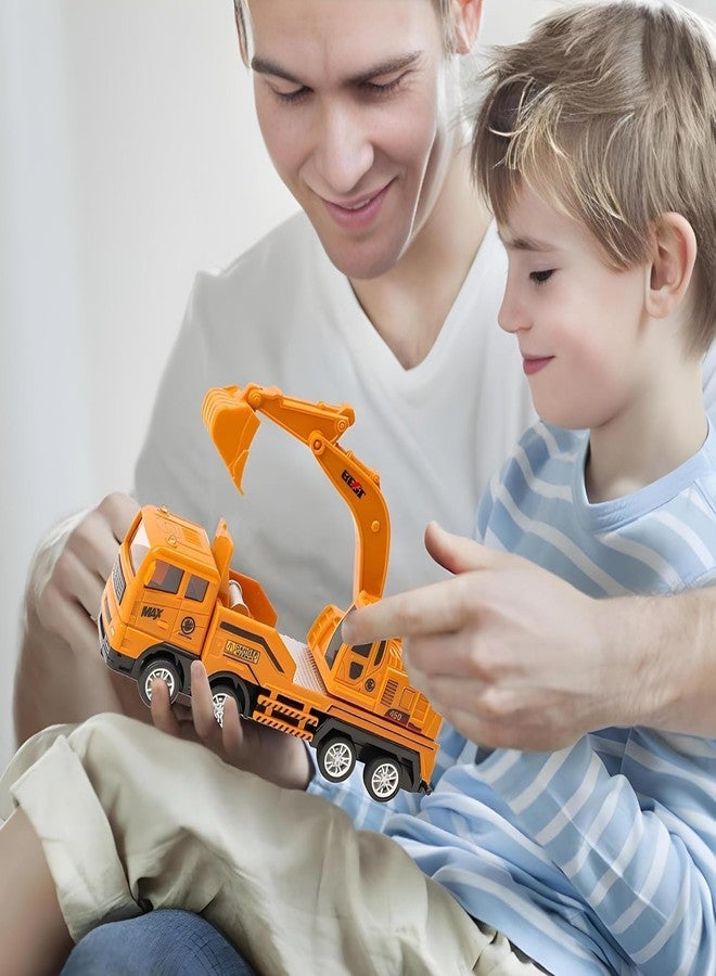 Funspark Engineering Construction Friction Powered Vehicle Excavator Truck Toy for Kids Unbreakable Plastic Friction Powered Construction Truck Toy Gift for Kids - Image 3